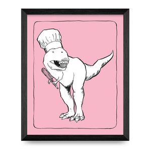 T-Rex Baker 8x10 Print By Tyrannosaurus Press