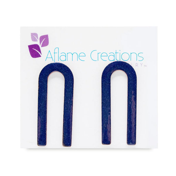 Tall Arch Stud Earrings (various colours) By Aflame