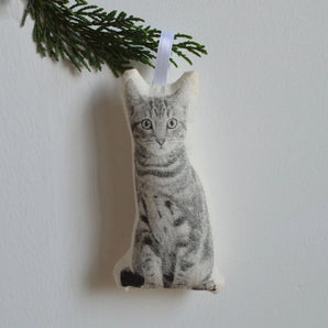 Tall Cat Ornament By Broderpress