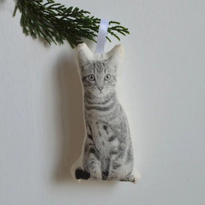 Tall Cat Ornament By Broderpress