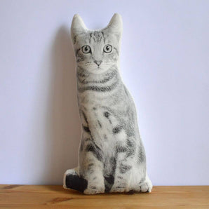 Tall Cat Pillow By Broderpress