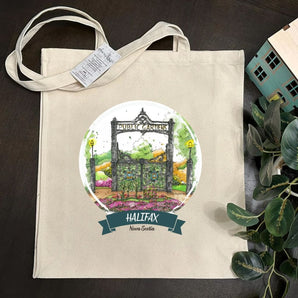 Tall Tote Bag - Halifax Public Gardens By Downtown Sketcher