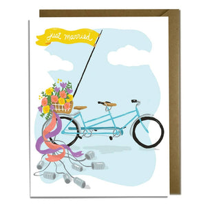 Tandem Bicycle Wedding Card By Kat French Design