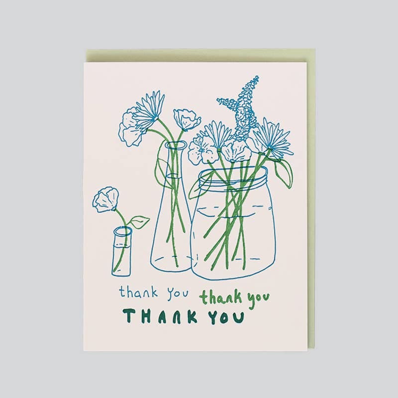Thank You Flowers Card By folio press & paperie