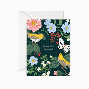 Thank You Warblers Card By Linden Paper Co.