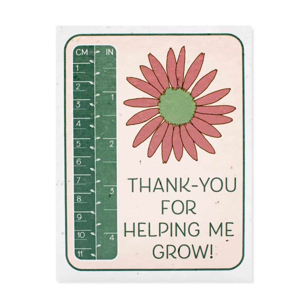 Thanks For Helping Me Grow Seed Card By hi love. greetings
