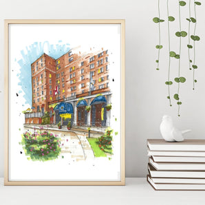 The Lord Nelson Hotel 8x10 Print By Downtown Sketcher