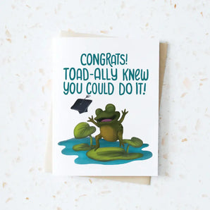 Toad-ally Congrats Graduation Card By Hop & Flop