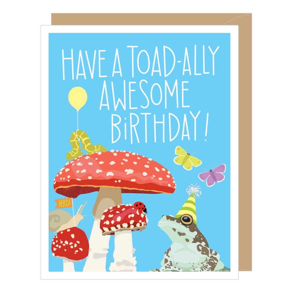 Toad & Toadstools Birthday Card By Apartment 2 Cards