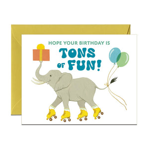 Tons of Fun Elephant Birthday Card By Yeppie Paper