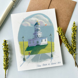 Town Clock On Citadel Hill Card By Julep and Trubbs Studio