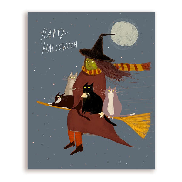 Treat Run Halloween Card By The Dancing Cat