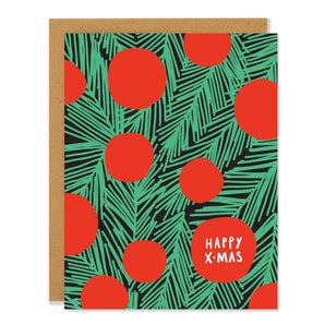 Tree & Baubles Holiday Card By Badger Burke