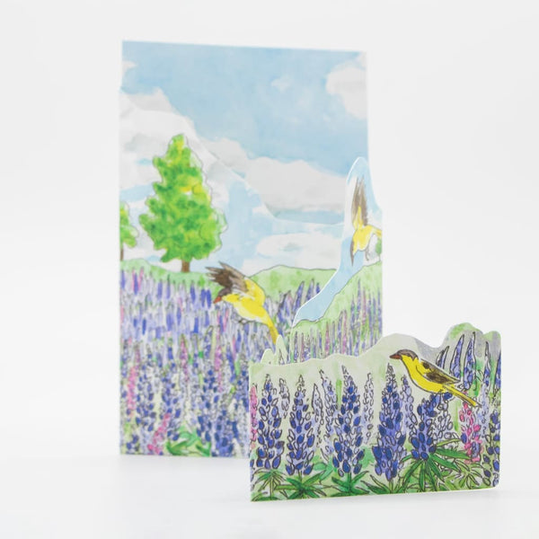 Tri-Fold Field of Lupins Card By Bard