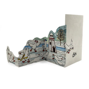 Tri-Fold Season’s Greetings Chaos Geese Card By Bard