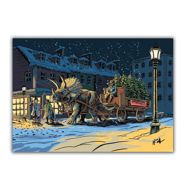 Triceratops East Coast Christmas Card By Nyco Rudolph