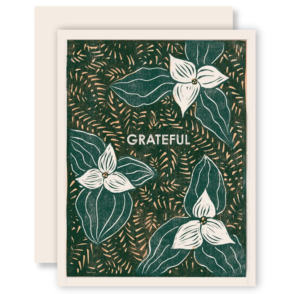 Trillium Gratitude Card By Heartell Press