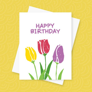 Tulip Birthday Card By Inkwell Originals