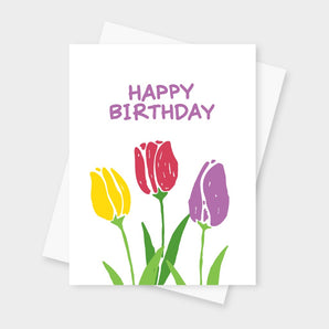 Tulip Birthday Card By Inkwell Originals