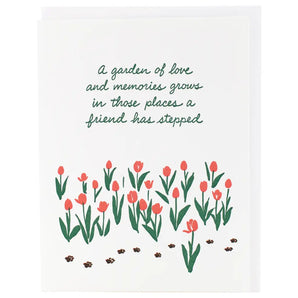 Tulips & Paw Prints Pet Sympathy Card By Smudge Ink