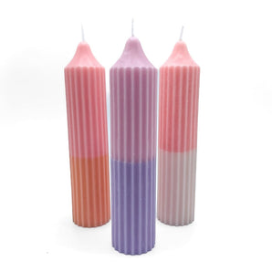 Two-Tone Pillar Soy Wax Candle (various colours) By Bizarre