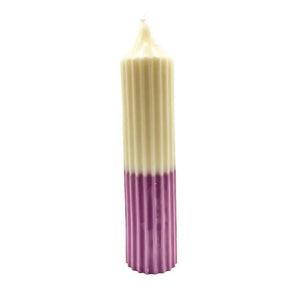 Two-Tone Soy Wax Pillar Candle (white top various colours)