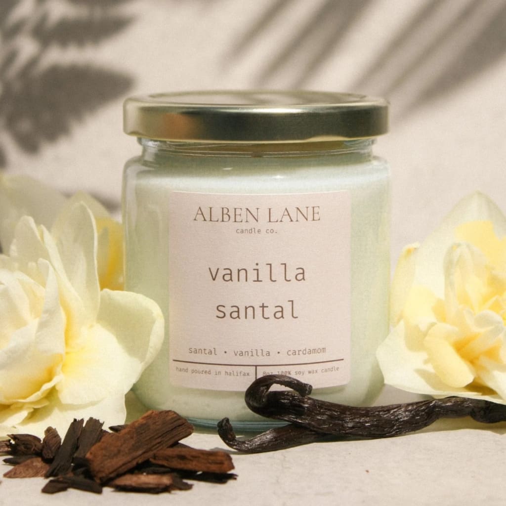 Vanilla Santal 8oz Soy Candle By Alben Lane