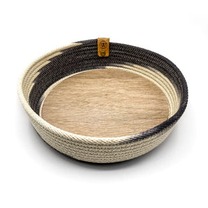 Variegated Black Tray with 7’ Wooden Insert By Warm Wooly