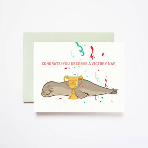 Victory Nap Congrats Card By I Loot Paperie