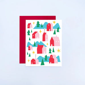 Village Houses Card By Petit Happy