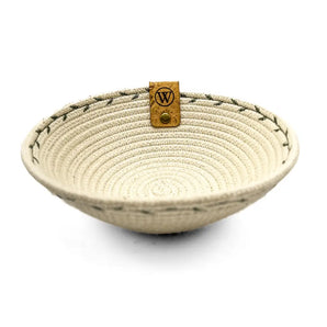Vine Pattern Jewelry Bowl - Cream & Sage Green By Warm