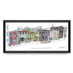 Vintage Row 22x10 Print By Emma FitzGerald Art & Design