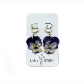 Viola Resin Hoop Earrings (various colours) By Lisa’s Garden
