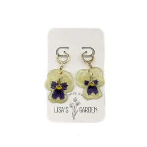 Viola Resin Hoop Earrings (various colours) By Lisa’s Garden