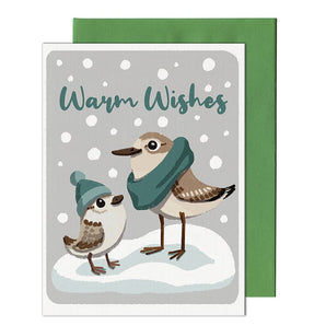 Warm Wishes Plovers Card By Pencil Empire