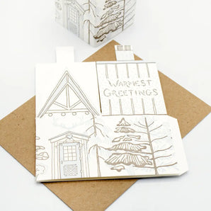 Warmest Greetings 3-D Card By Blackbird Letterpress