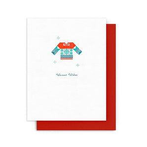 Warmest Wishes Sweater Card By Arquoise Press