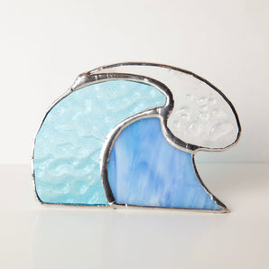 Wave Tabletop Stained Glass By House Studios