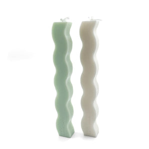 Wavy Soy Wax Candle (various colours) By Bizarre Wicks