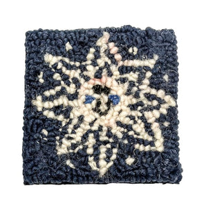 Weather Themed Rug Hooked Coaster By Lucille Evans Rugs