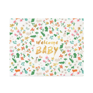 Welcome Baby Foil Card By Halfpenny Postage
