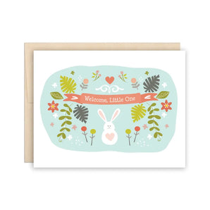 Welcome Little One Bunny Card By The Beautiful Project
