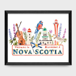 Welcome to Nova Scotia 8x10 Print By Lucky Sprout Studio