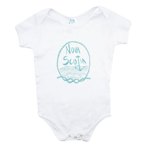 White Nova Scotia Onesie (Long + Short Sleeve) By Poison