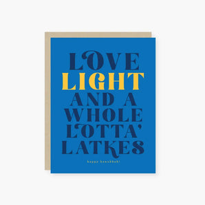 Whole Lotta’ Latkes Hanukkah card By 2021 Co.