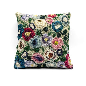 Wildflower Rug Hooked Pillow By Lucille Evans Rugs