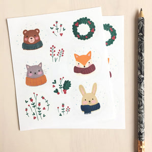 Winter Animals Sticker Sheets By Petit Happy