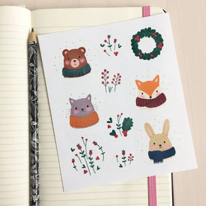 Winter Animals Sticker Sheets By Petit Happy