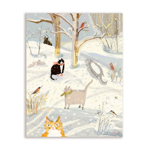 Winter Cats Card By The Dancing Cat