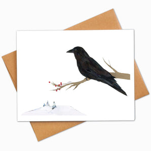 Winter Crow Card By A. K. Doak